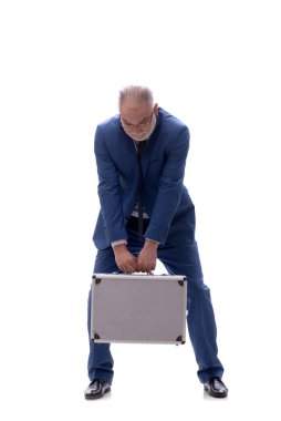 Eski erkek patronun davası beyazla izole edilmiş.