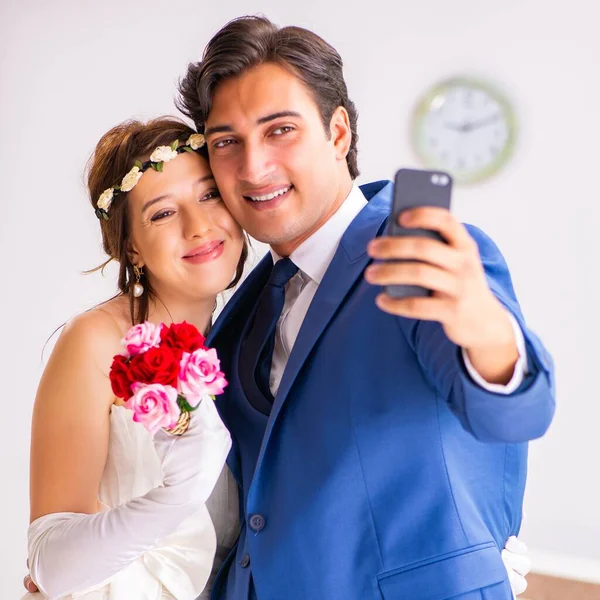 Cerimônia Casamento Com Esposa Marido — Fotografia de Stock