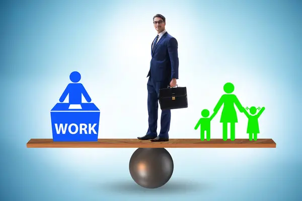 Work Home Balance Mit Den Geschäftsleuten — Stockfoto