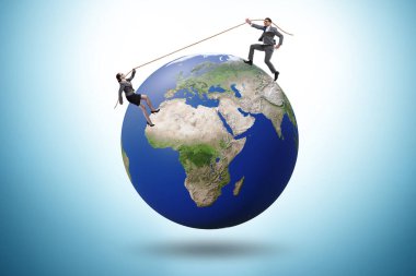 Küresel uluslararası çatışmanın gösterimi