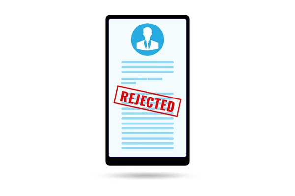 Application Rejection Notice Employment Concept — Stock Photo, Image