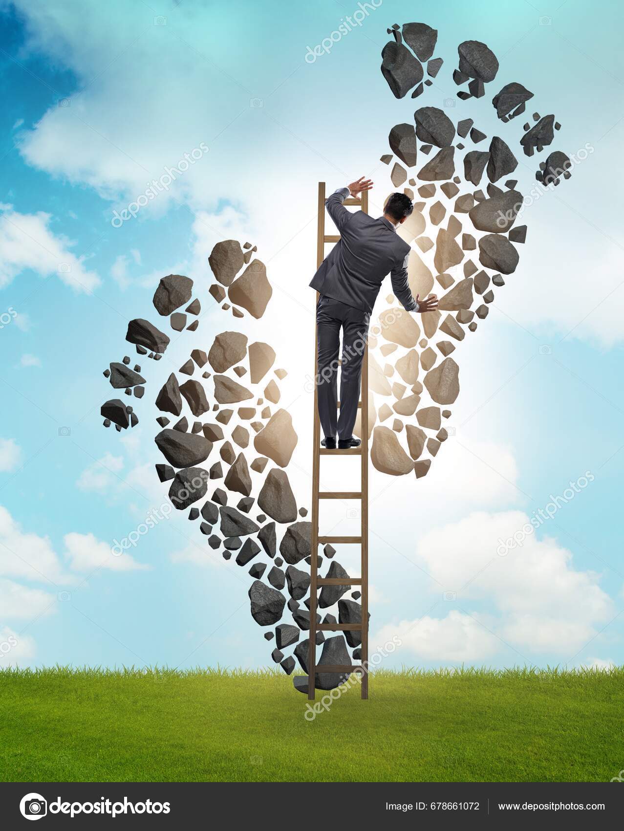 Carbon Footprint Concept Businessman Stock Photo by ©Elnur_ 678661072