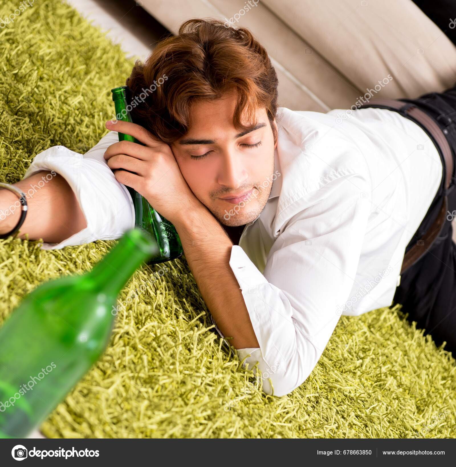 Young Man Having Hangover Party — Stock Photo © Elnur_ #678663850