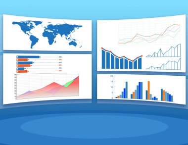 İş haritaları ve finansal görselleştirme kavramı