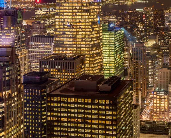 View New York Manhattan Sunset Hours — Stock Photo, Image
