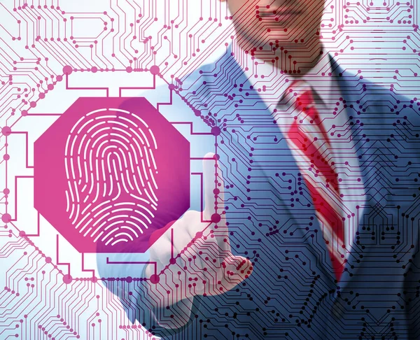 Biometrics Security Access Concept Fingerprint — Stock Photo, Image