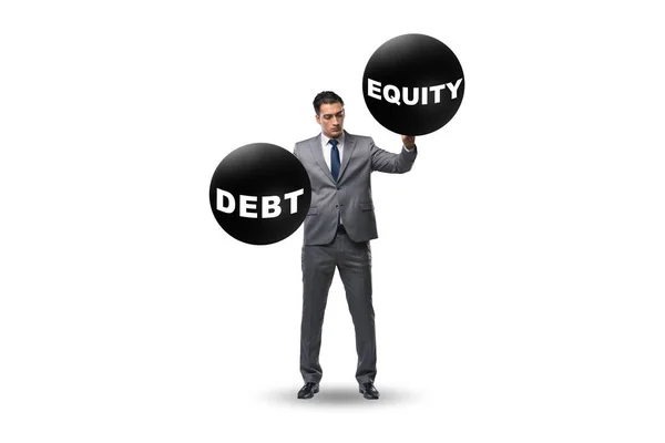 Debt Equity Concept Financing Options — Stock Photo, Image
