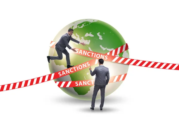 Concept Des Sanctions Politiques Économiques Mondiales — Photo