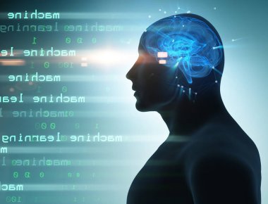 The machine learning and cognitive computing - 3d rendering