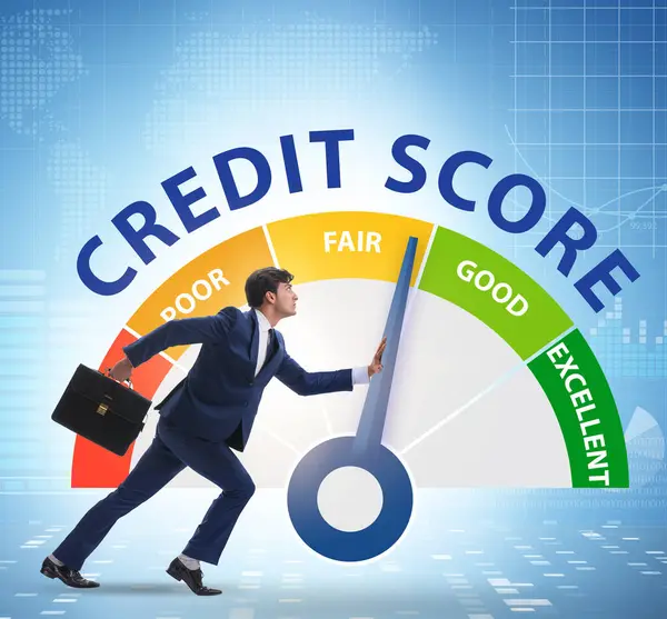 Businessman Trying Improve Credit Score — Stock Photo, Image