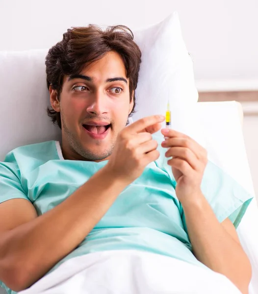 Young Handsome Man Staying Hospital — Stock Photo, Image