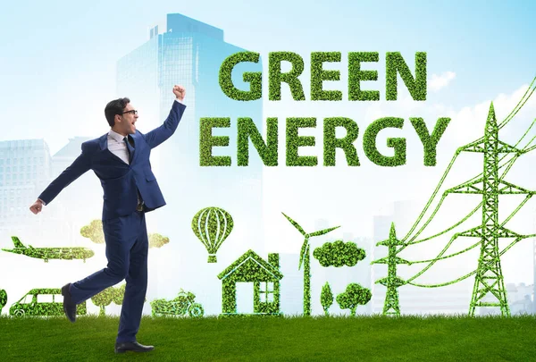 Zelená Ekologická Koncepce Podnikatelem — Stock fotografie