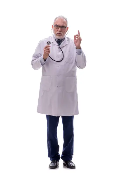 Velho Médico Isolado Branco — Fotografia de Stock