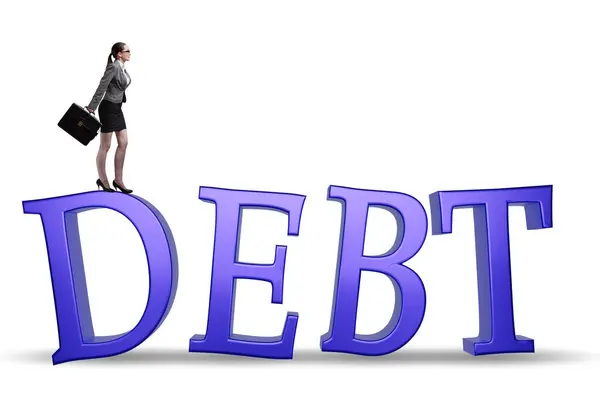 Debt Loan Concept Large Letters — Stock Photo, Image