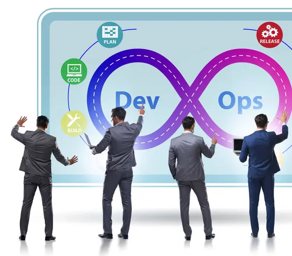 Devops Software Development Concept — Stock fotografie