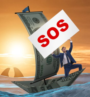 İş adamı gemideki mesaj için yardım istiyor.