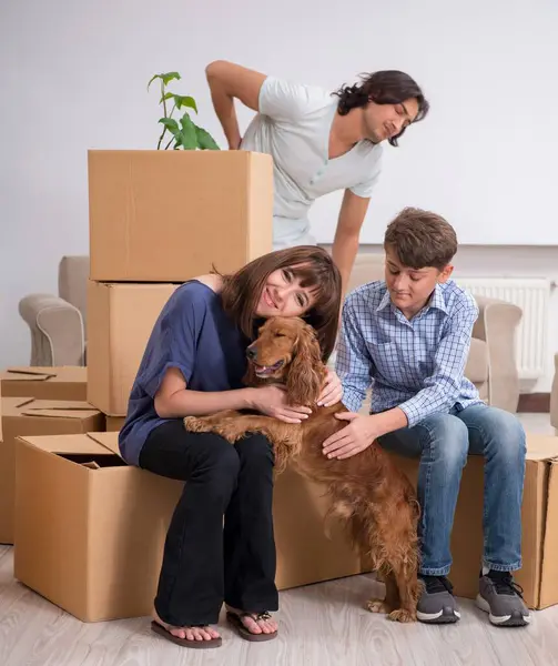 Young family moving to new house
