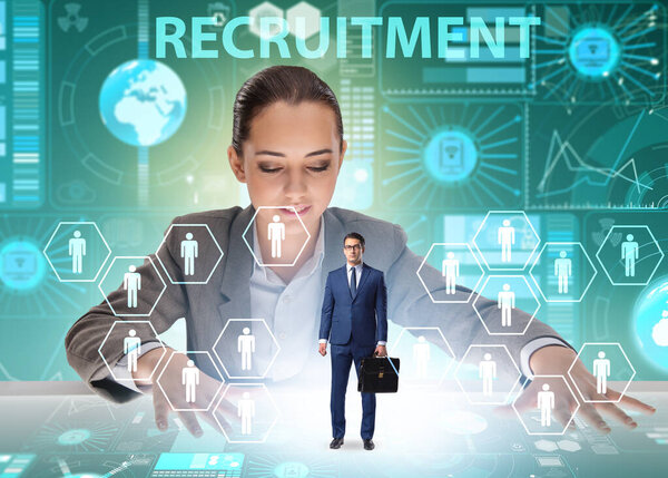 Recrutement Ligne Concept Recherche Emploi — Photo