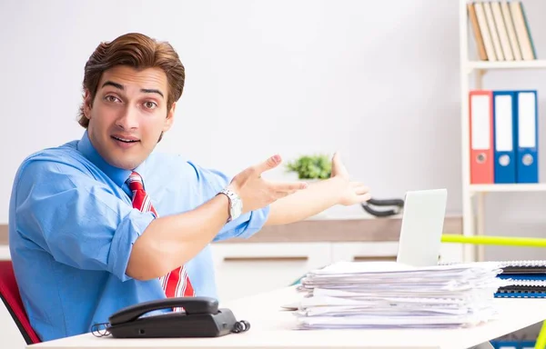 Young Businessman Using Bike Commute Office — Stock Photo, Image