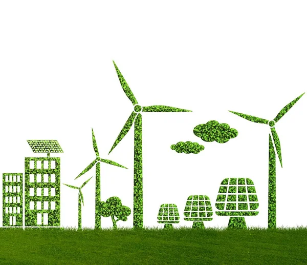 Green Energy Concept Rendering — Stock Photo, Image