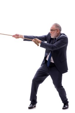 Beyaz ipli eski patron.