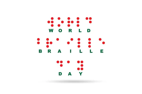 世界盲文日的概念 — 图库照片