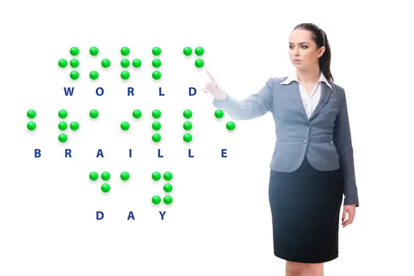 Concept Van Wereld Braille Dag — Stockfoto