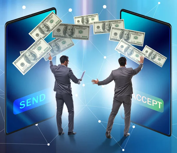 Businessman Money Transfer Concept — Stock Photo, Image