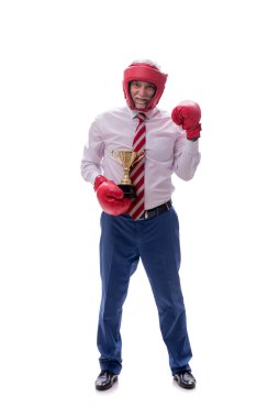 Eski patron boksu beyazlar içinde.