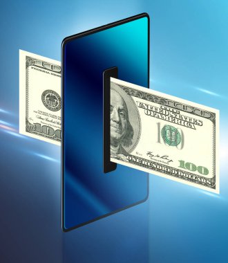 Taşınabilir cüzdan aktarımı kavramı - 3d oluşturma