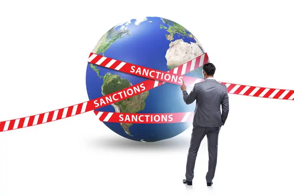 Concepto Las Sanciones Políticas Económicas Globales —  Fotos de Stock