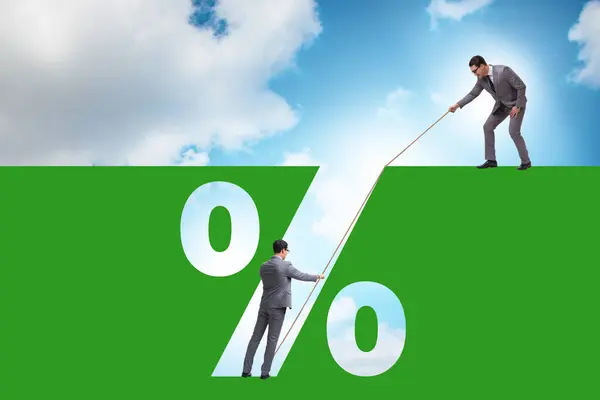 Bedrijfsconcept Van Het Hoge Percentage Schuld Lening — Stockfoto