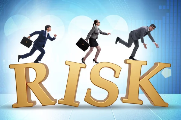Risk management concept with the letters