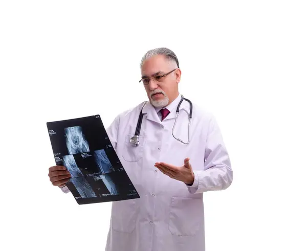 Old Male Doctor Isolated White Royalty Free Stock Images