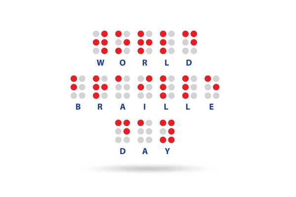 世界盲文日的概念 — 图库照片