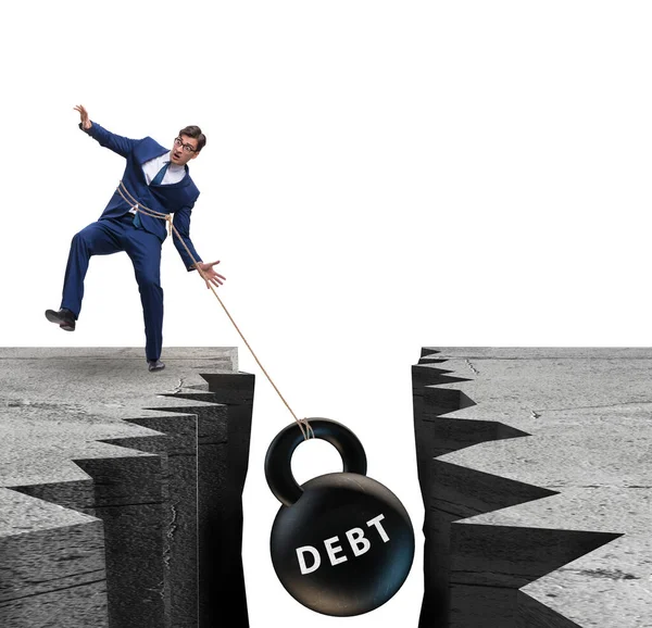 Concept Debt Load Businessman — Stock Photo, Image