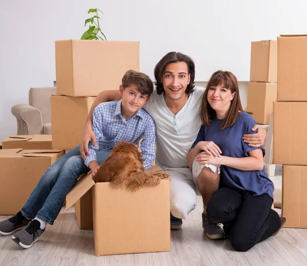 Young family moving to new house