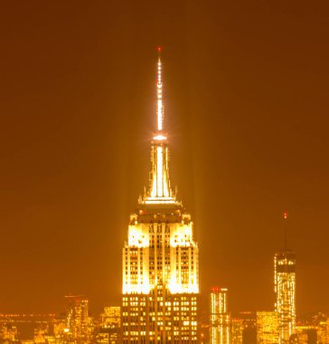 Günbatımında New York Manhattan manzarası