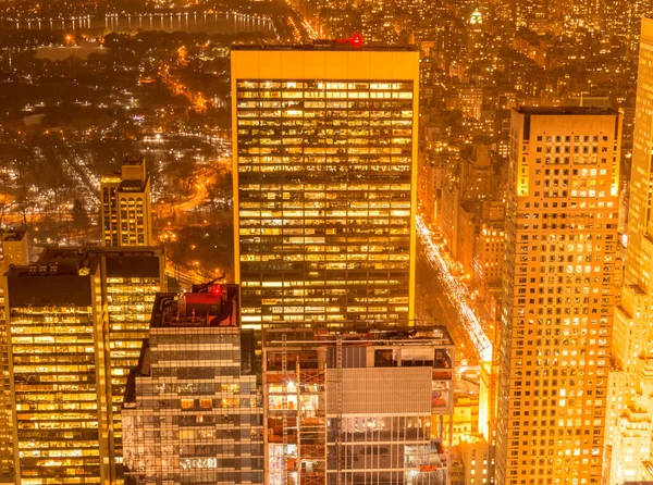 Utsikten Över New York Manhattan Solnedgången Timmar — Stockfoto