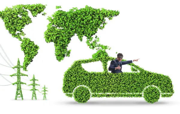 Elektrikli araba ve yeşil enerji konsepti