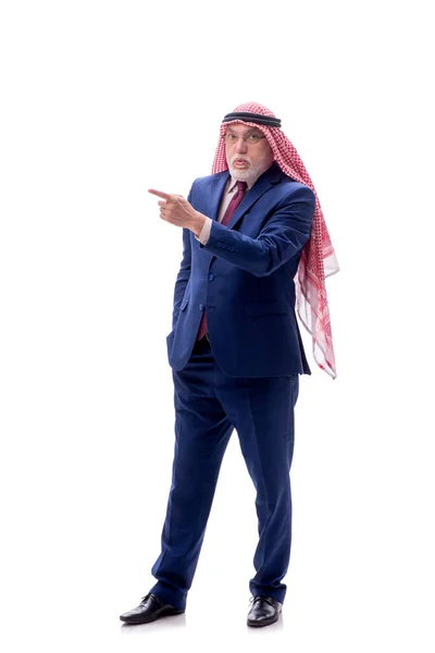 Aged Arab Businessman Isolated White — Stock Photo, Image