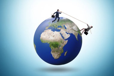 Küresel uluslararası çatışmanın gösterimi