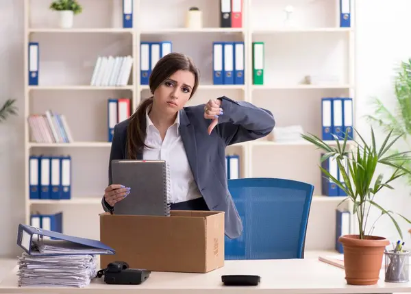 Dismissal Firing Concept Woman Employee — Stock Photo, Image