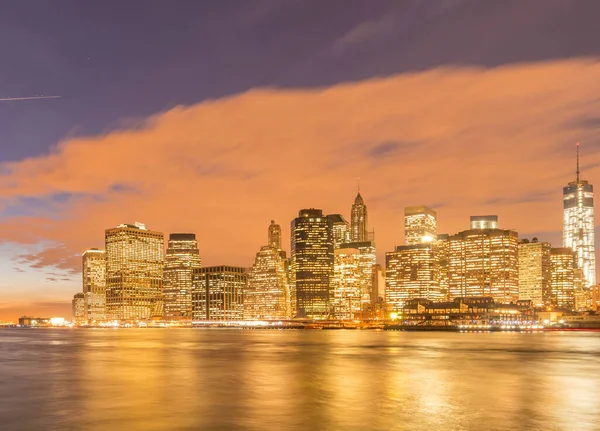 Brooklyn Den Aşağı Manhattan Manzarası — Stok fotoğraf
