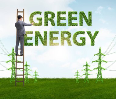 Yeşil Enerji Konseptinde İşadamı