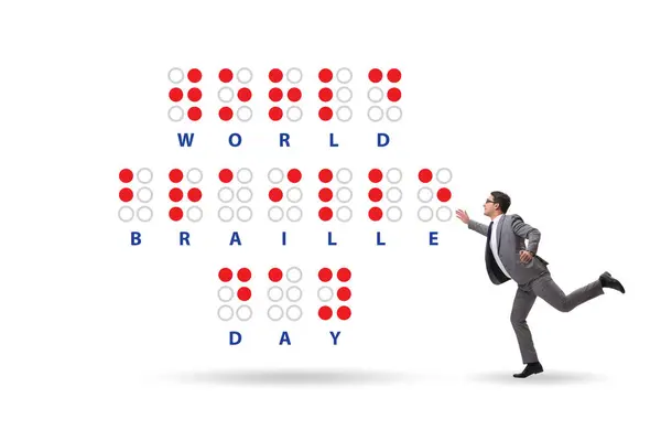 Conceito Dia Braille Mundial — Fotografia de Stock