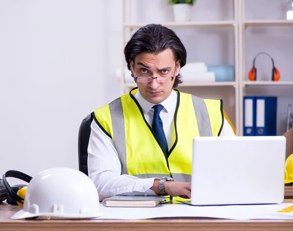 Young Male Architect Working Office — Stock Photo, Image