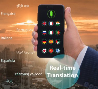 Akıllı telefon uygulaması ile gerçek zamanlı çeviri kavramı