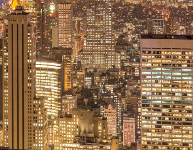 Günbatımında New York Manhattan manzarası