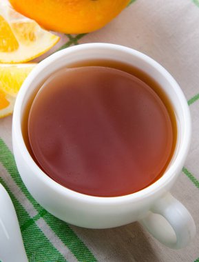 Portakal reçelli çay.